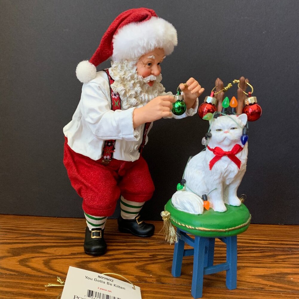 Department 56 Clothtique Possible Dreams "You Got to be Kitten" Santa